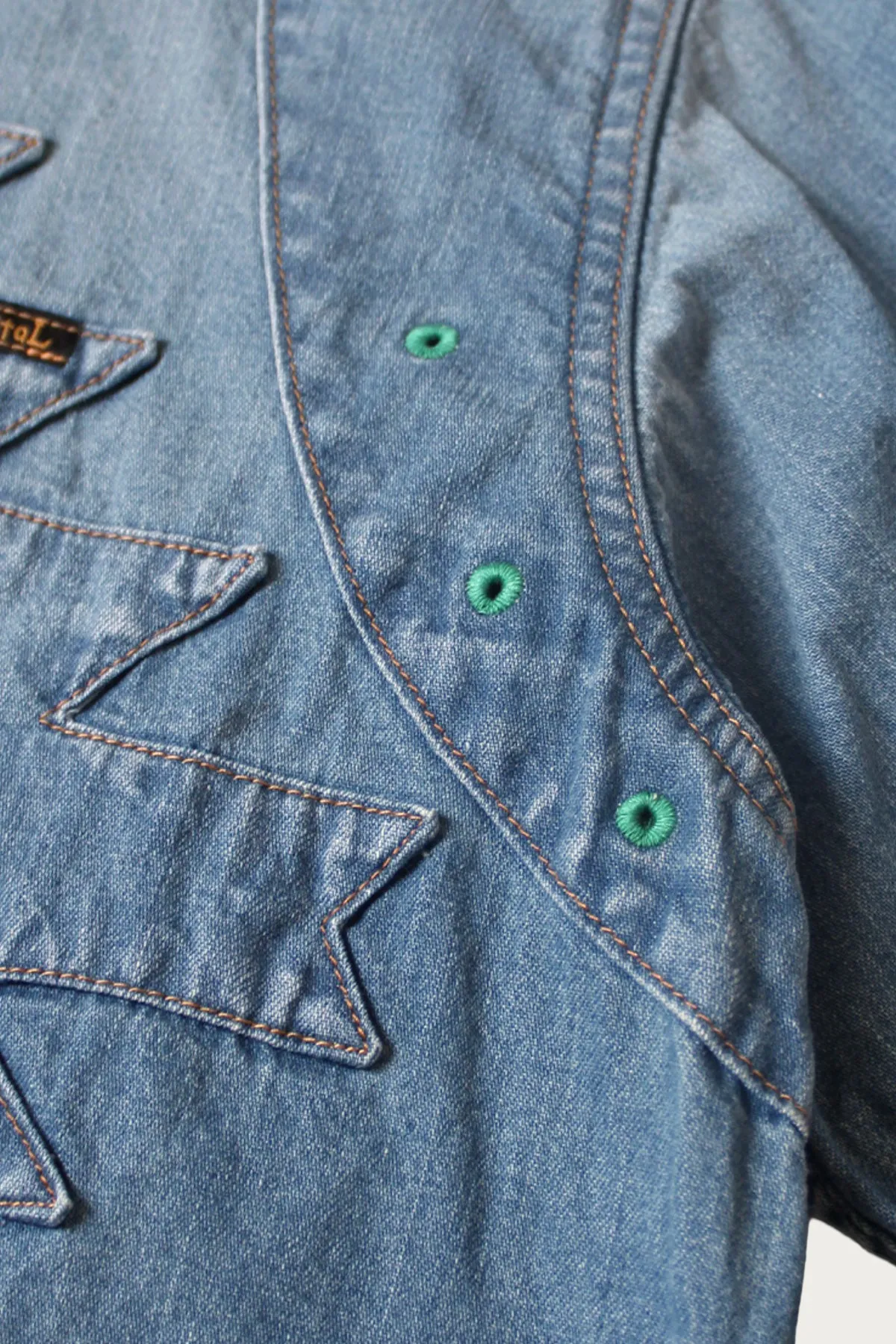 8oz Denim THUNDERBIRD HUSKY Western Shirt (PRO) - Indigo sold by Canoe Club product image thumbnail 5