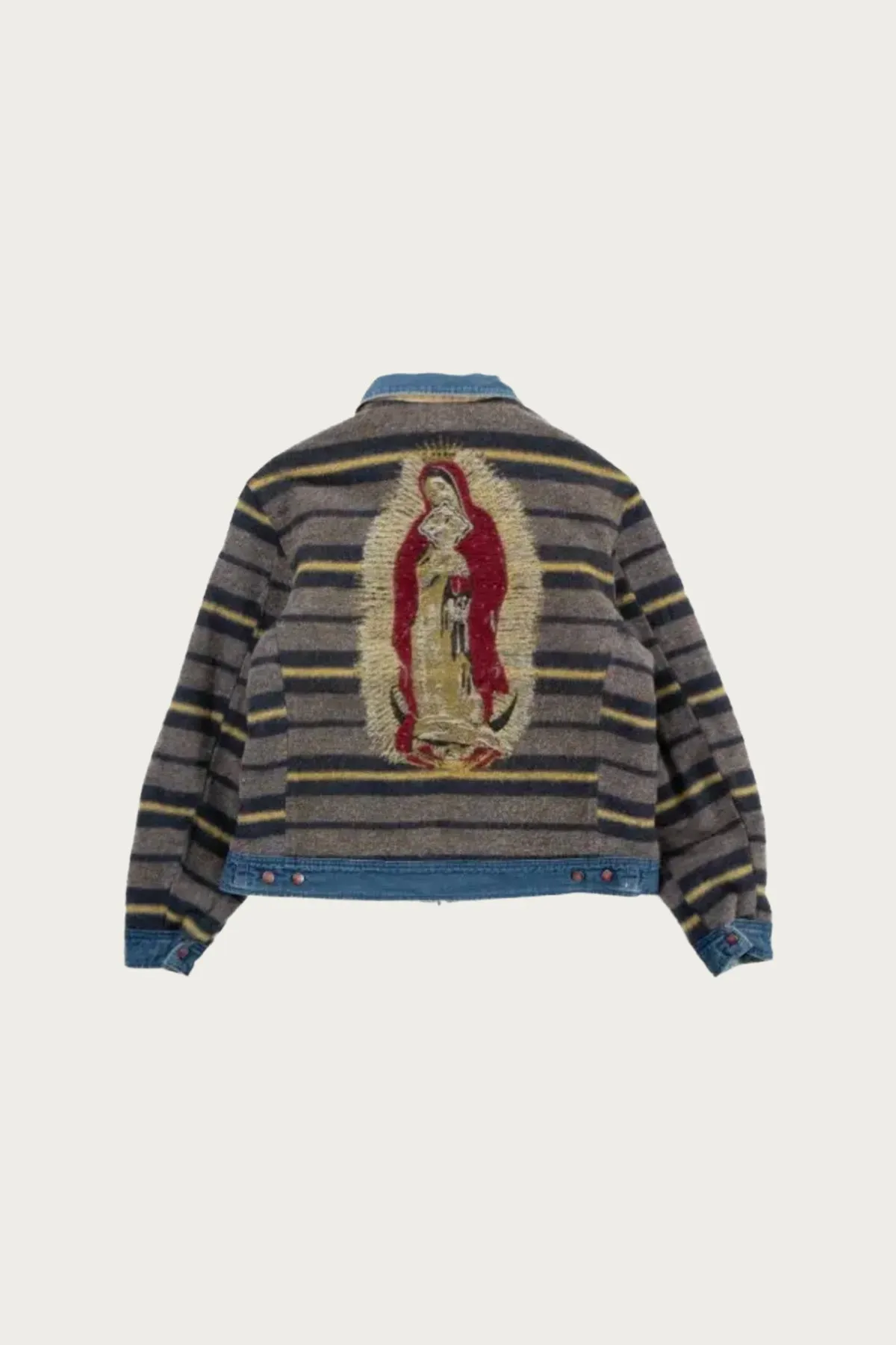 11.5oz Denim Lining Reversible ZIP UP Work JKT (VIRGIN MARY) - Indigo sold by Canoe Club product image thumbnail 2