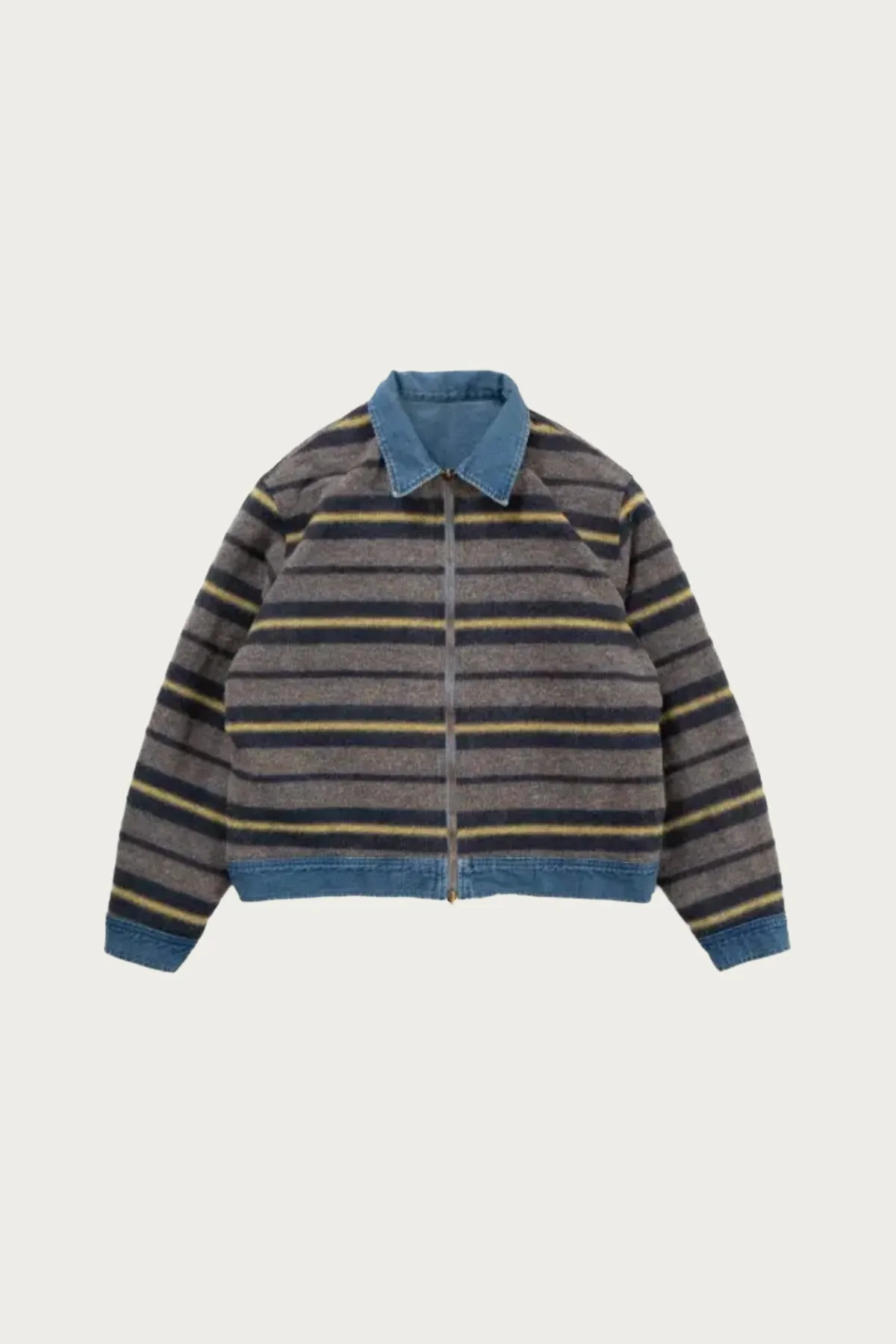 11.5oz Denim Lining Reversible ZIP UP Work JKT (VIRGIN MARY) - Indigo sold by Canoe Club product image thumbnail 3