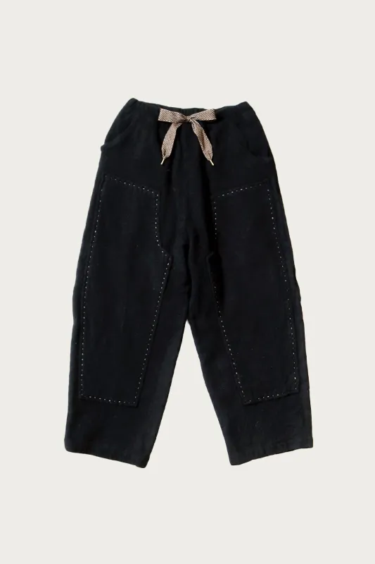 Fulling Wool CASA Pants - Black made by Kapital