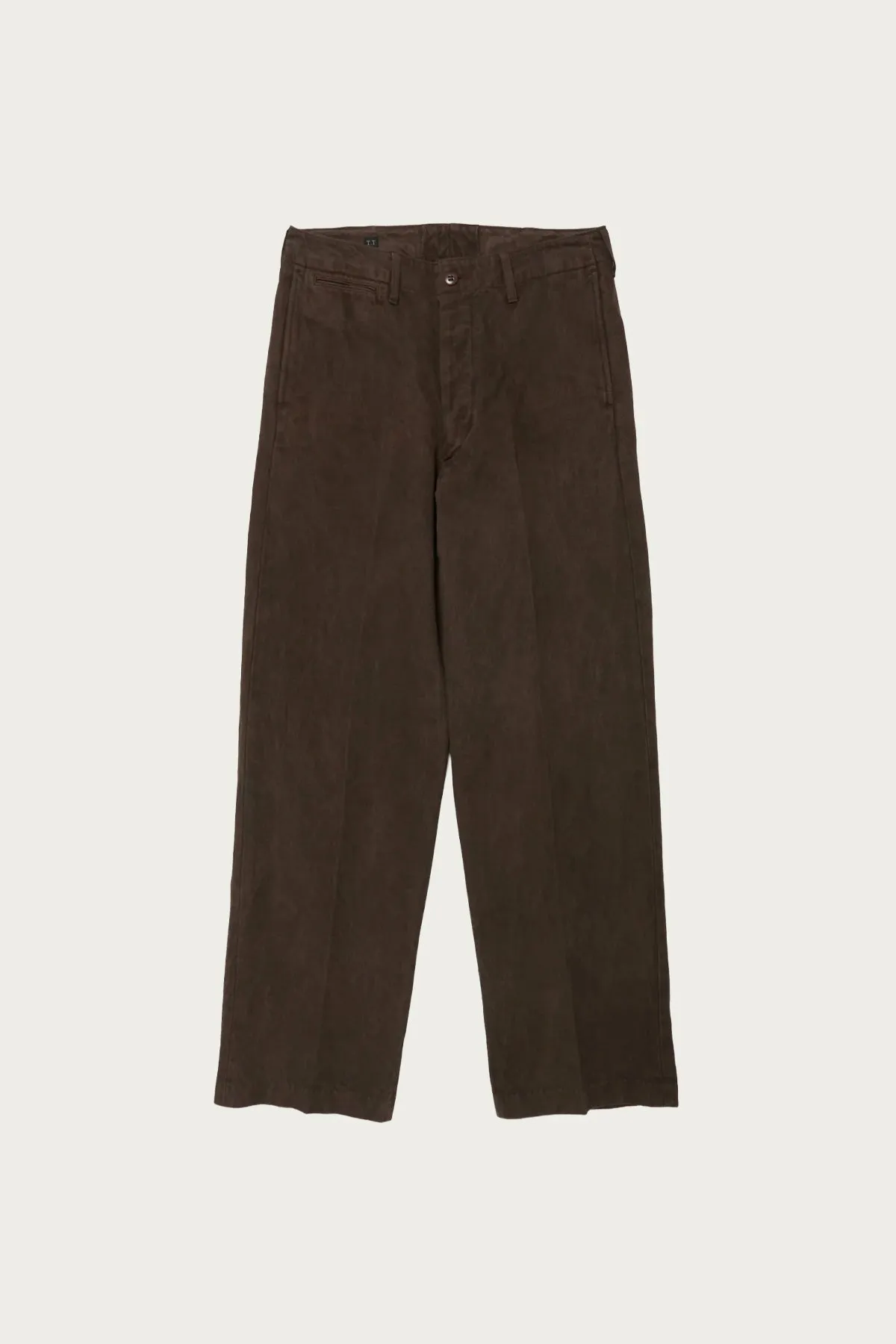 Lot. 221 Field Trousers - Mud Dyed Brown sold by Canoe Club