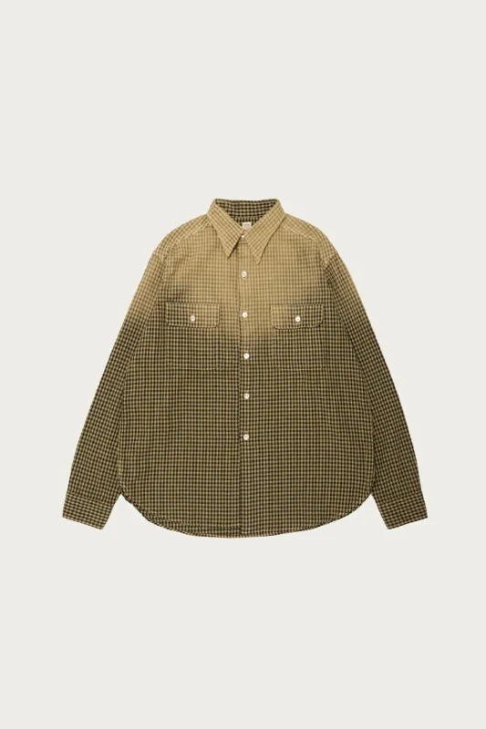 Lot. 117 Work Shirt - Faded Beige Check made by Taiga Takahashi Mens