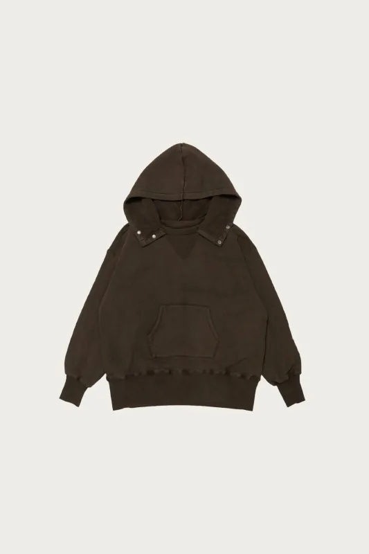 Lot. 620 After Hooded Sweat Shirt - Mud Dyed Brown made by Taiga Takahashi Mens