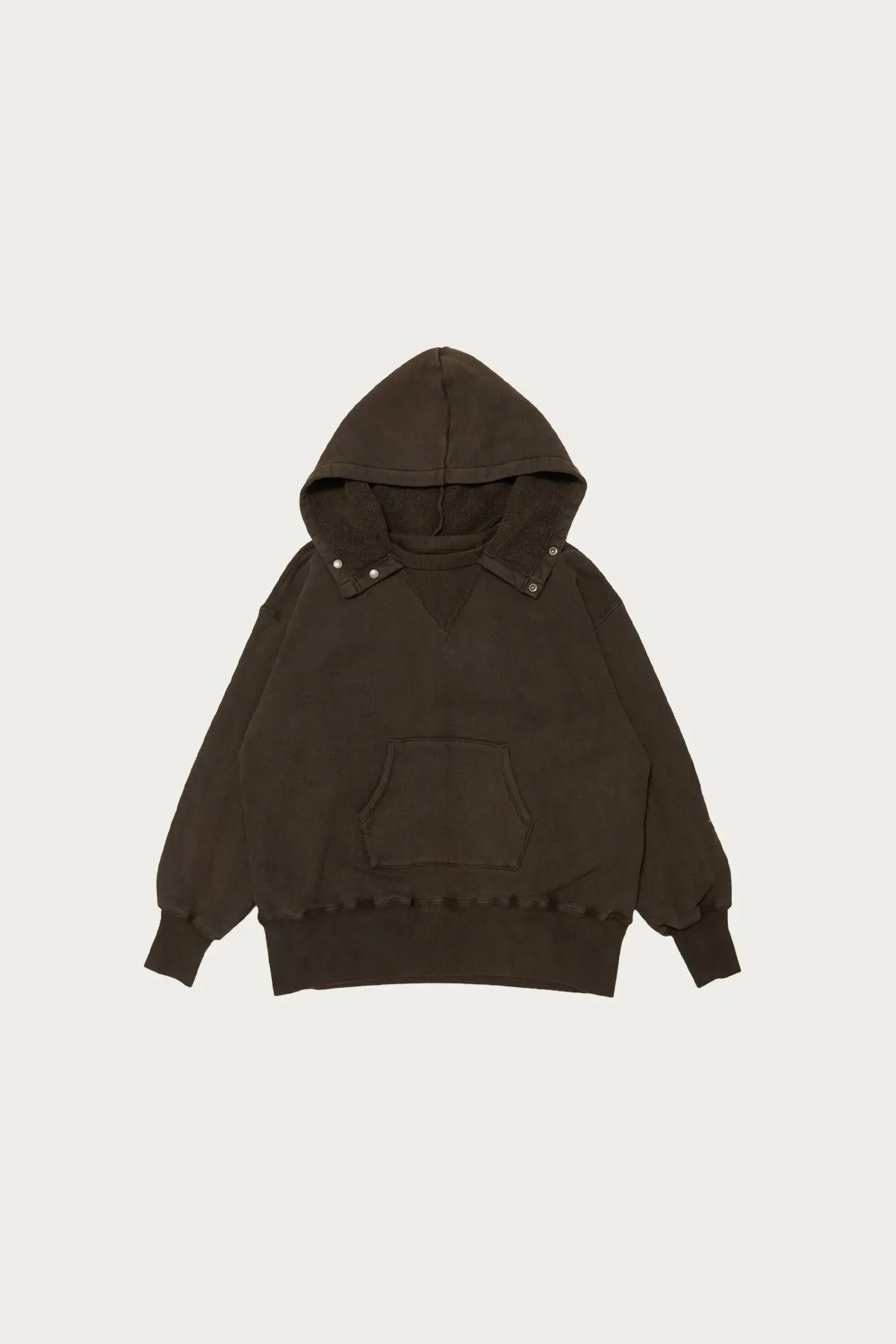 Lot. 620 After Hooded Sweat Shirt - Mud Dyed Brown sold by Canoe Club