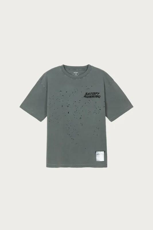 Mothtech T-Shirt - Faded Black (Logo) made by Satisfy Running