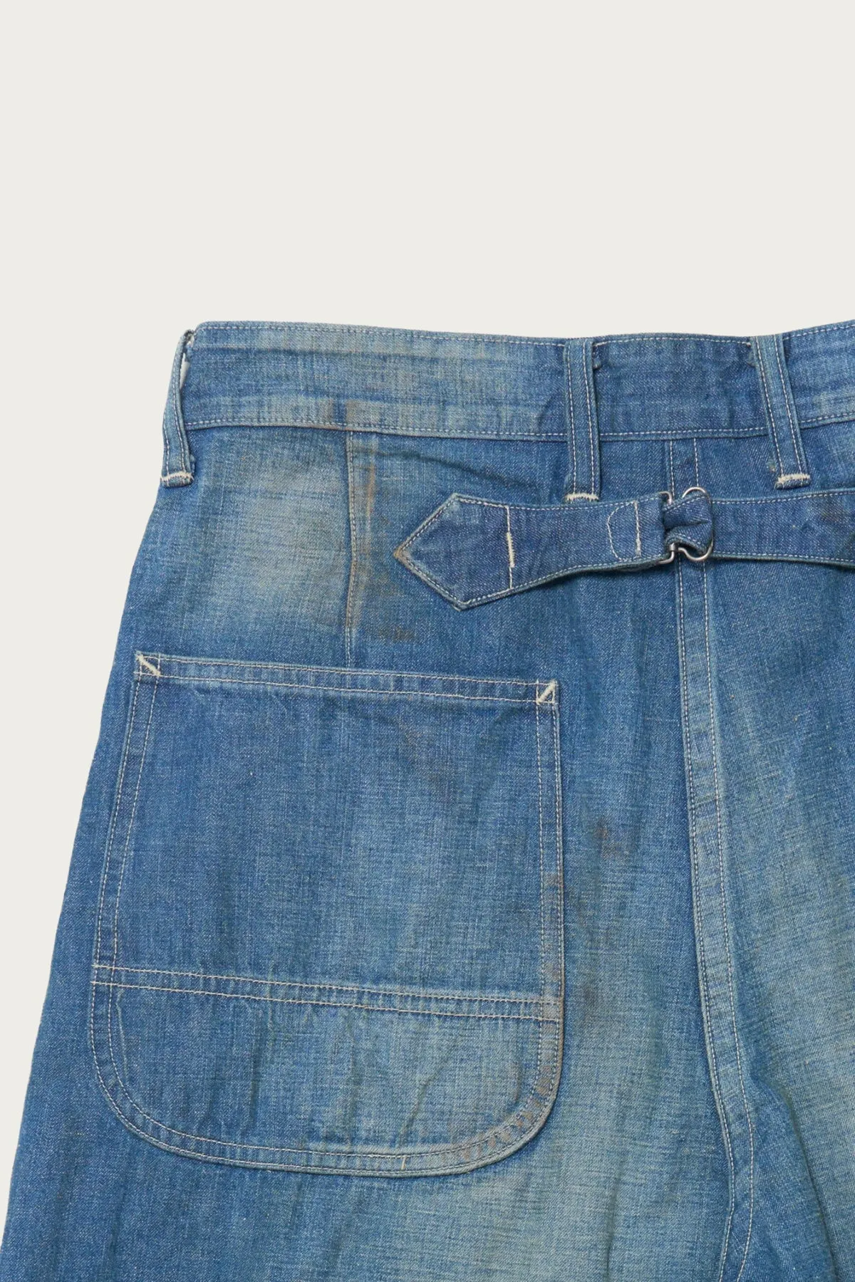 Lot. 717 Damaged Painter Pants w/ Buckle - Damaged Indigo sold by Canoe Club product image thumbnail 4