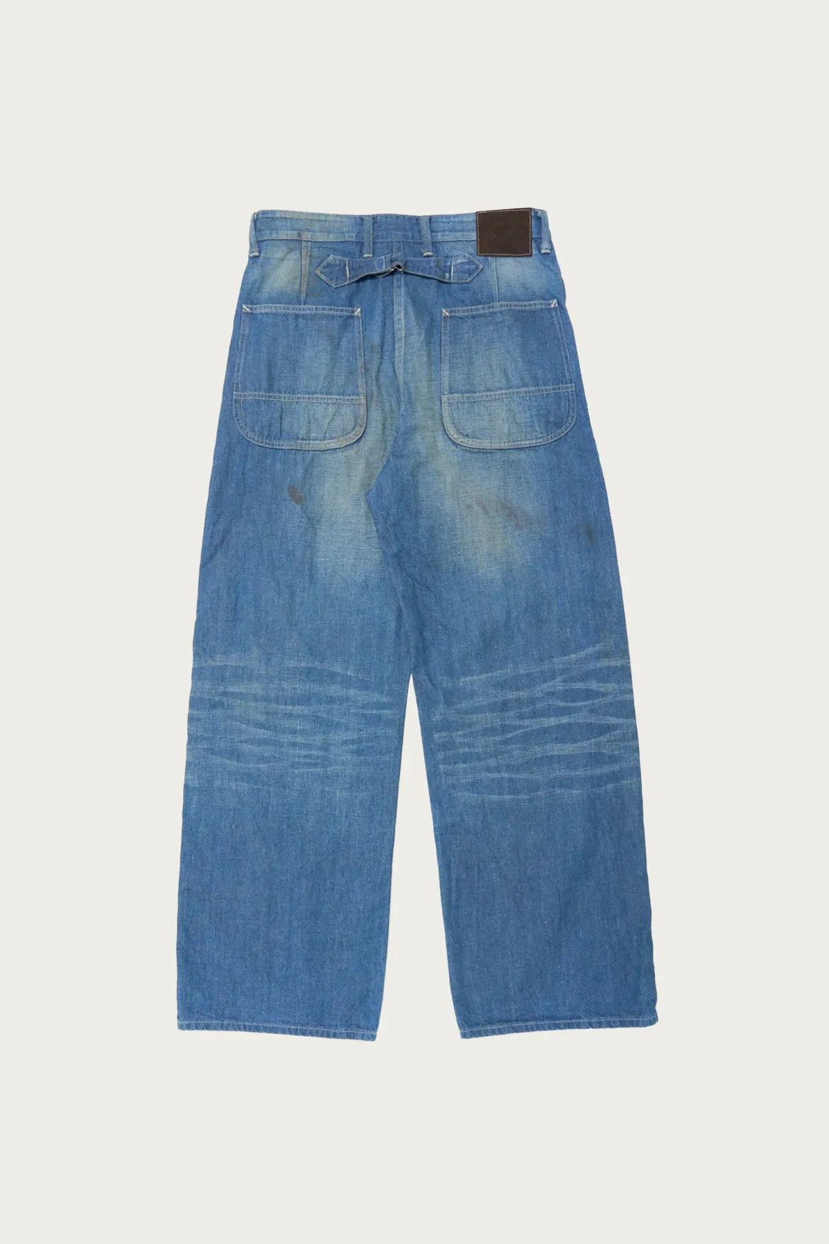 Lot. 717 Damaged Painter Pants w/ Buckle - Damaged Indigo sold by Canoe Club product image thumbnail 2