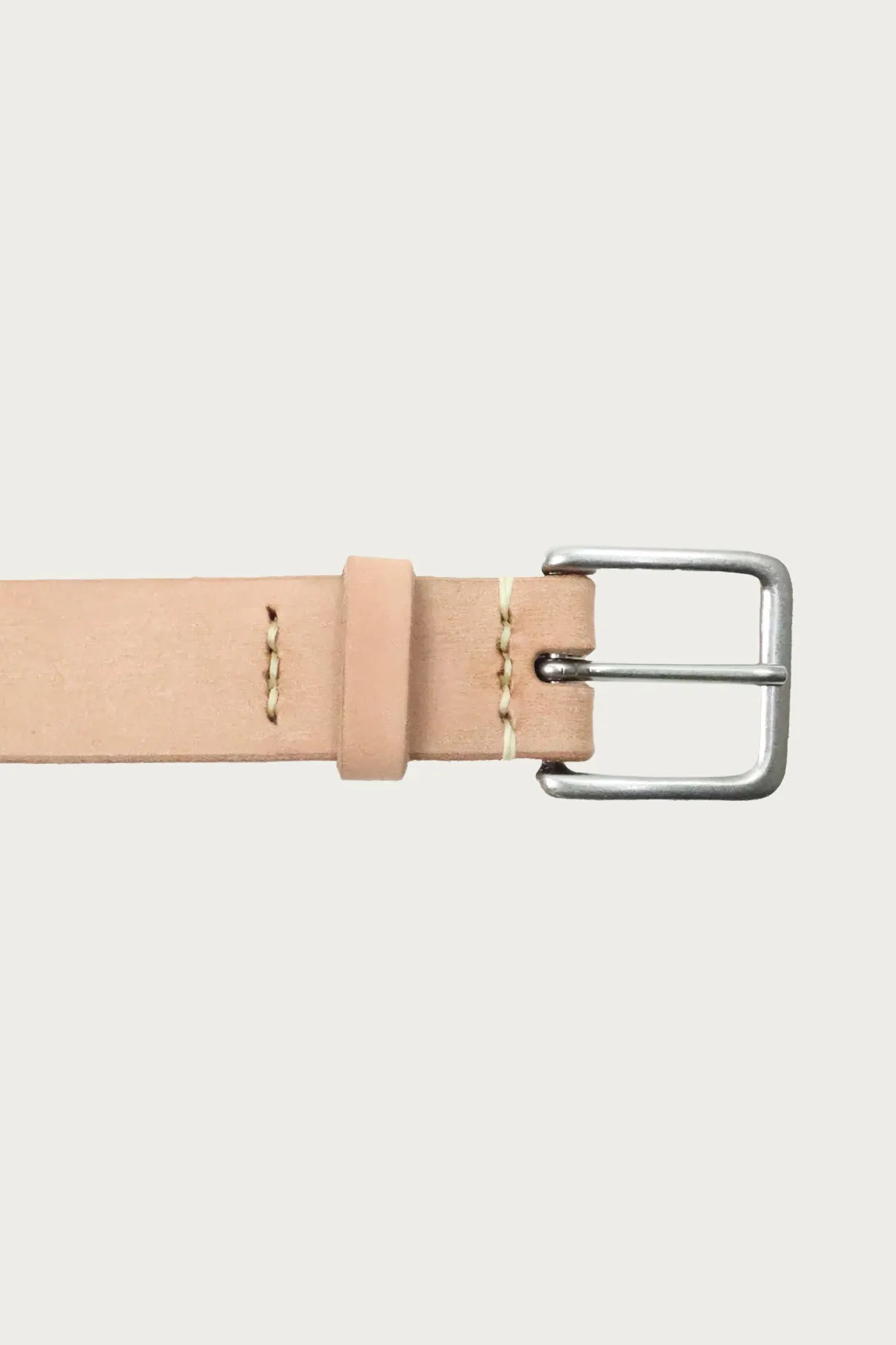 6218 Wide Leather Narrow Belt - Natural sold by Canoe Club product image thumbnail 2