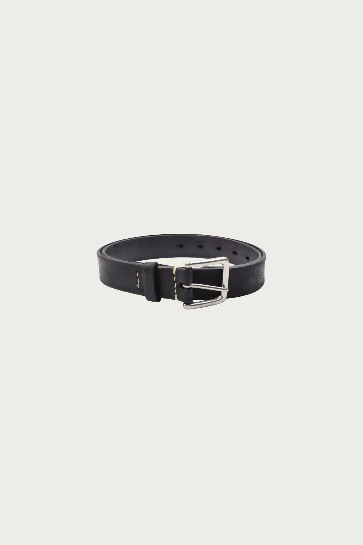 6218 Wide Leather Narrow Belt - Black sold by Canoe Club