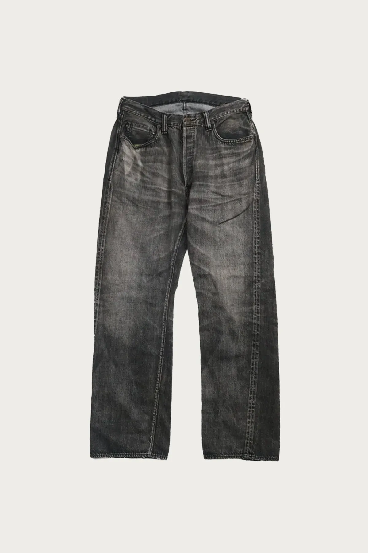 WWII Model 11.5oz Black Denim Pants HW Master of Reality - Black sold by Canoe Club