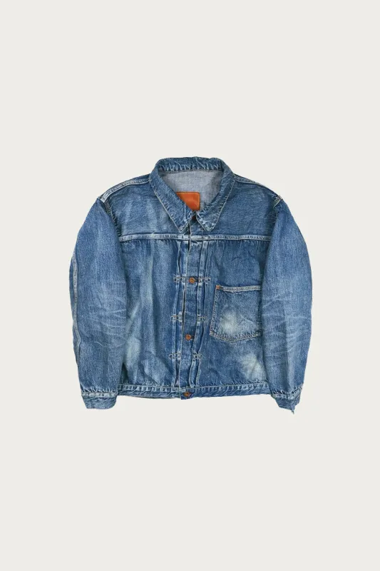 WWII Model 11.5oz Denim Jacket HW Master of Reality - Indigo Blue made by Full Count