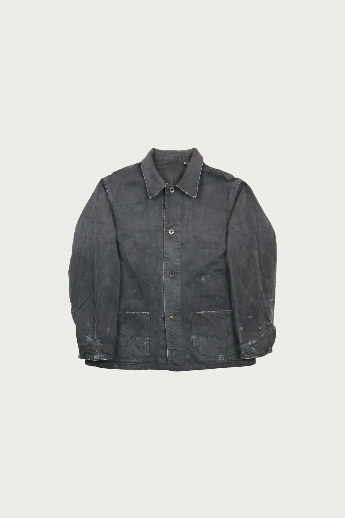 2053VE Tent Cloth Chore Jacket Vintage Effect - Faded Black sold by Canoe Club