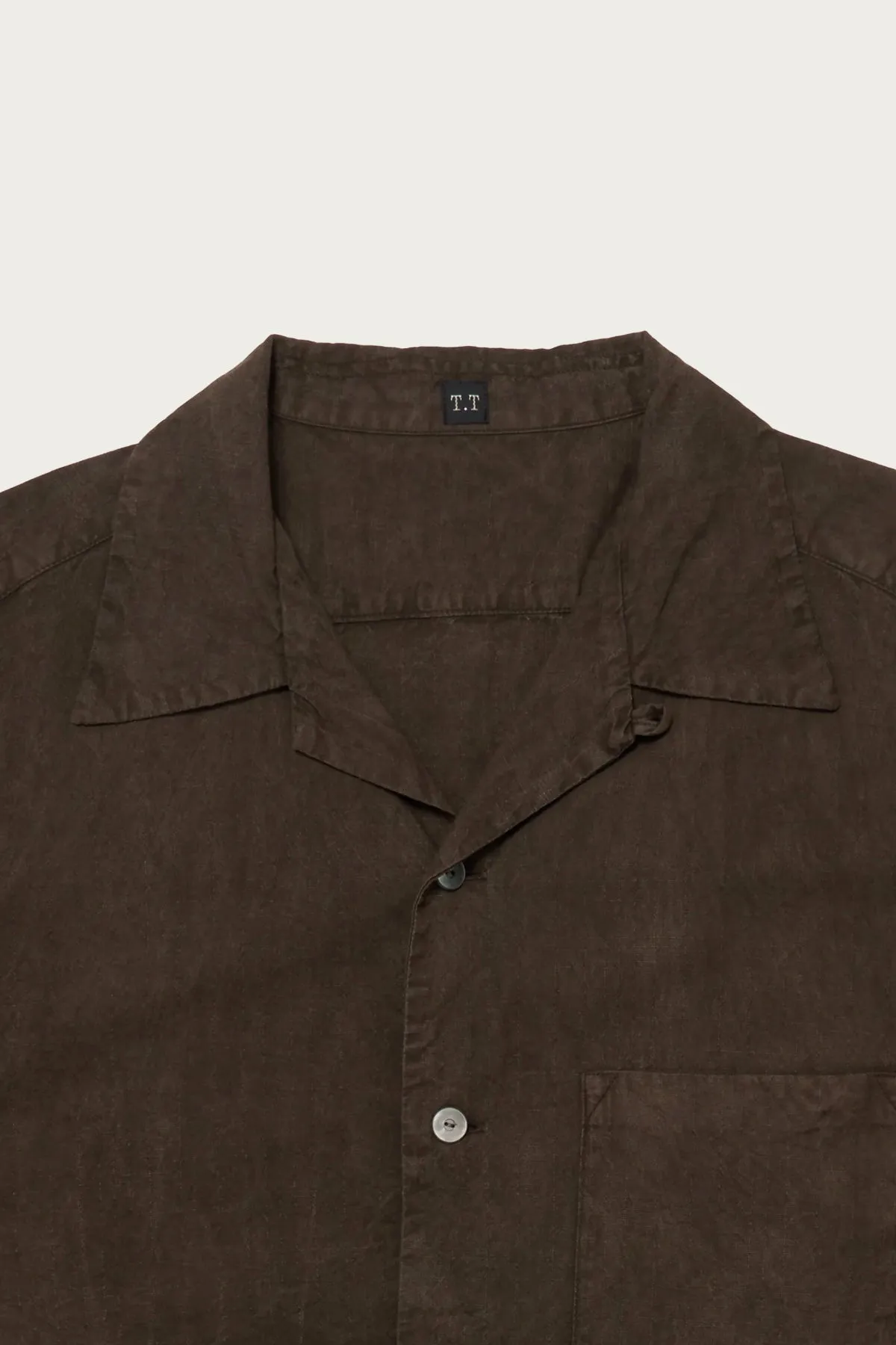 Lot. 113 Open Collar Shirt - Mud Dyed Brown sold by Canoe Club product image thumbnail 3