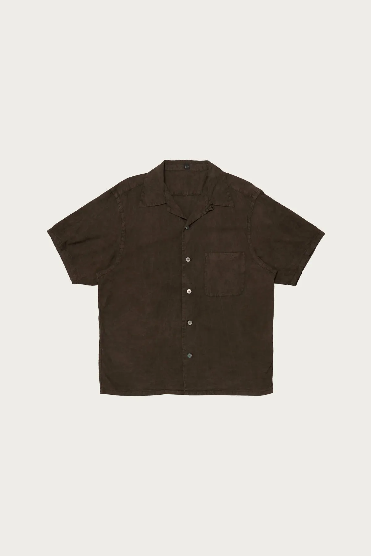 Lot. 113 Open Collar Shirt - Mud Dyed Brown sold by Canoe Club