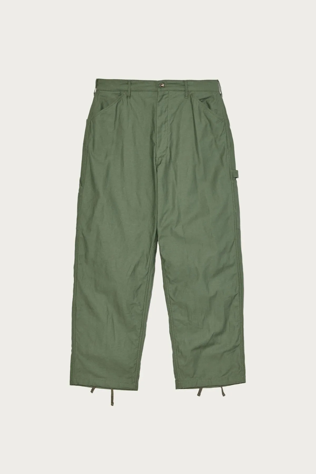 Painter Pant - Olive Cotton Reversed Sateen sold by Canoe Club