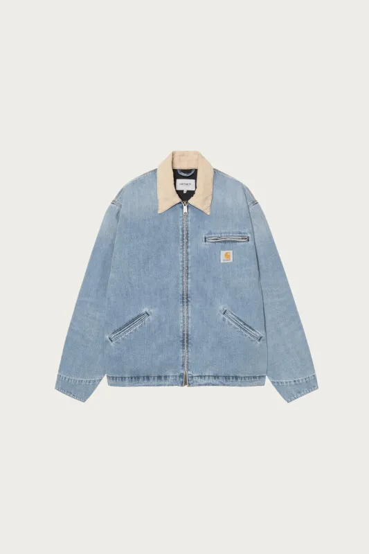 OG Detroit Jacket - Blue/Dusty Hamilton Brown Burst Washed made by Carhartt