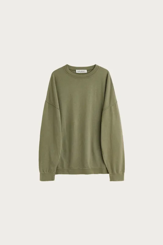 Slack Sweatshirt - Worn Olive Rogue Loopback made by Our Legacy