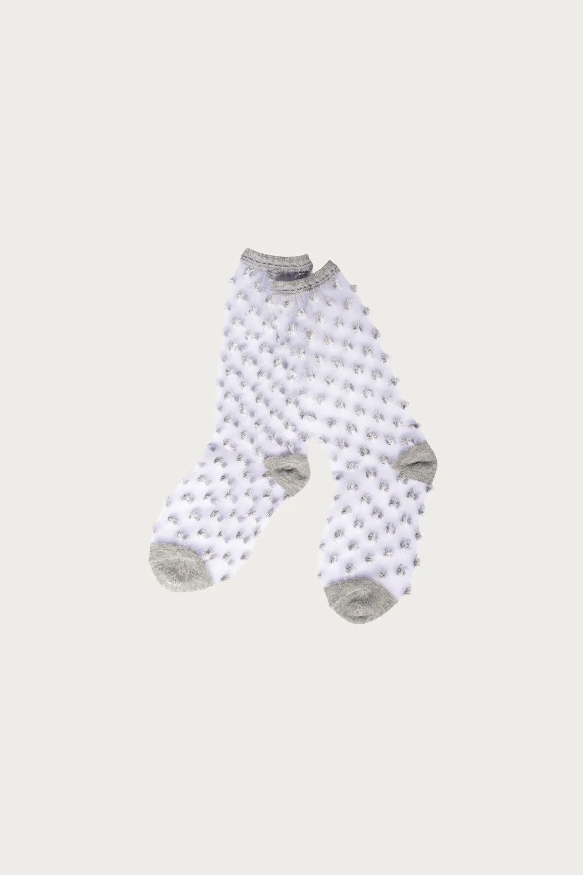 168 Yarns Crystal CACTUS Sheer Socks - Silver sold by Canoe Club