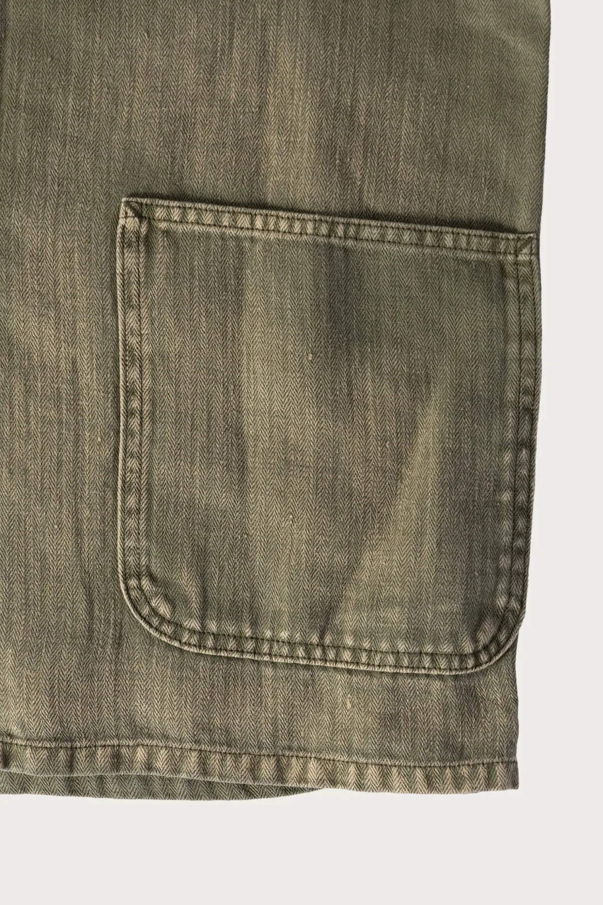 HBT Linen Work Jacket - Olive Drab sold by Canoe Club product image thumbnail 3