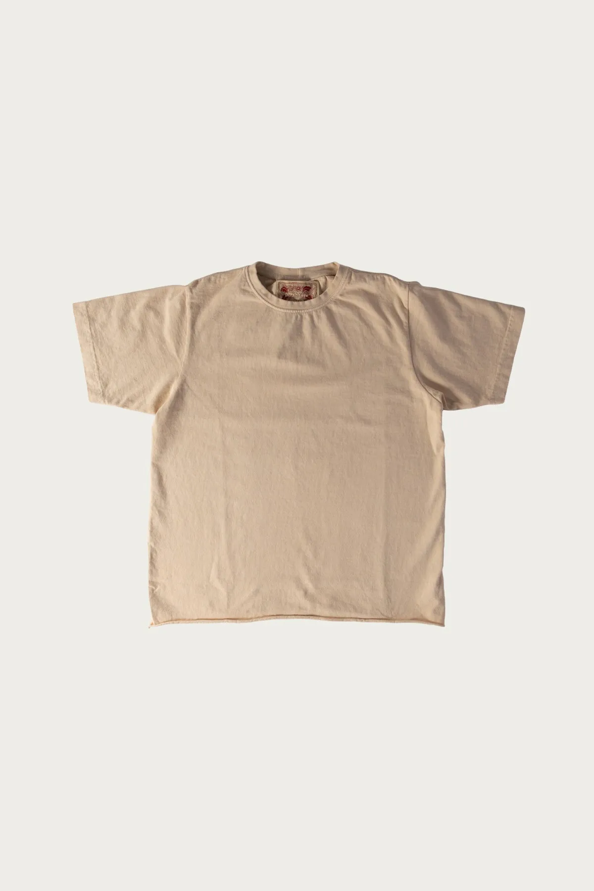 On The Farm Raw Hem Tee - Natural sold by Canoe Club
