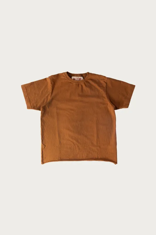 On The Farm Raw Hem Tee - Suede Brown made by Canoe Club