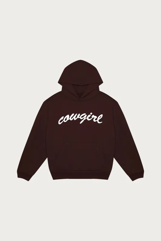 Big Script Hoodie - Chocolate Brown made by Cowgirl