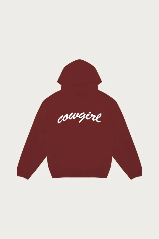 Big Script Hoodie - Cherry Red made by Cowgirl