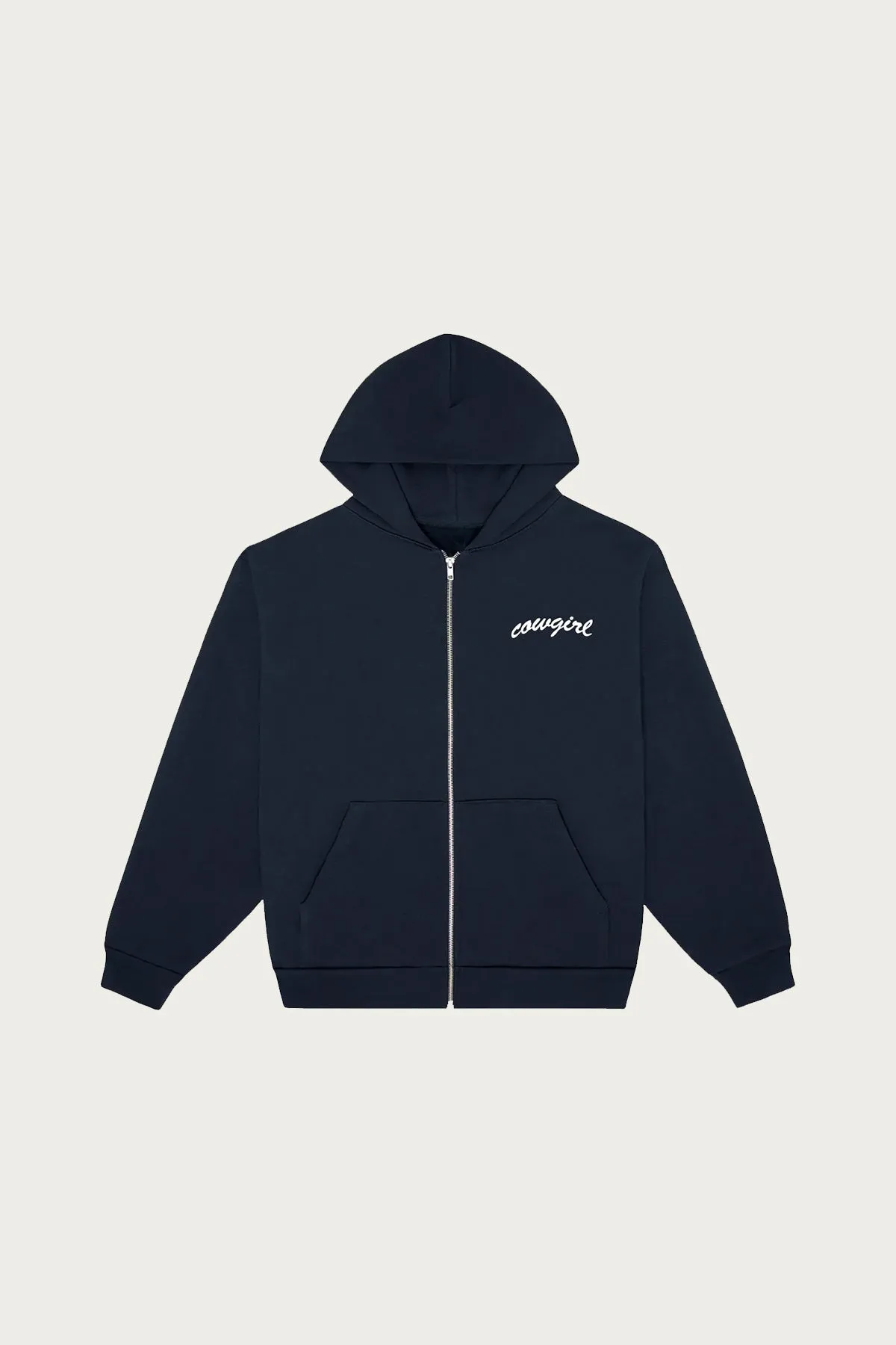 Small Script Zip-Hoodie - Dark Navy sold by Canoe Club