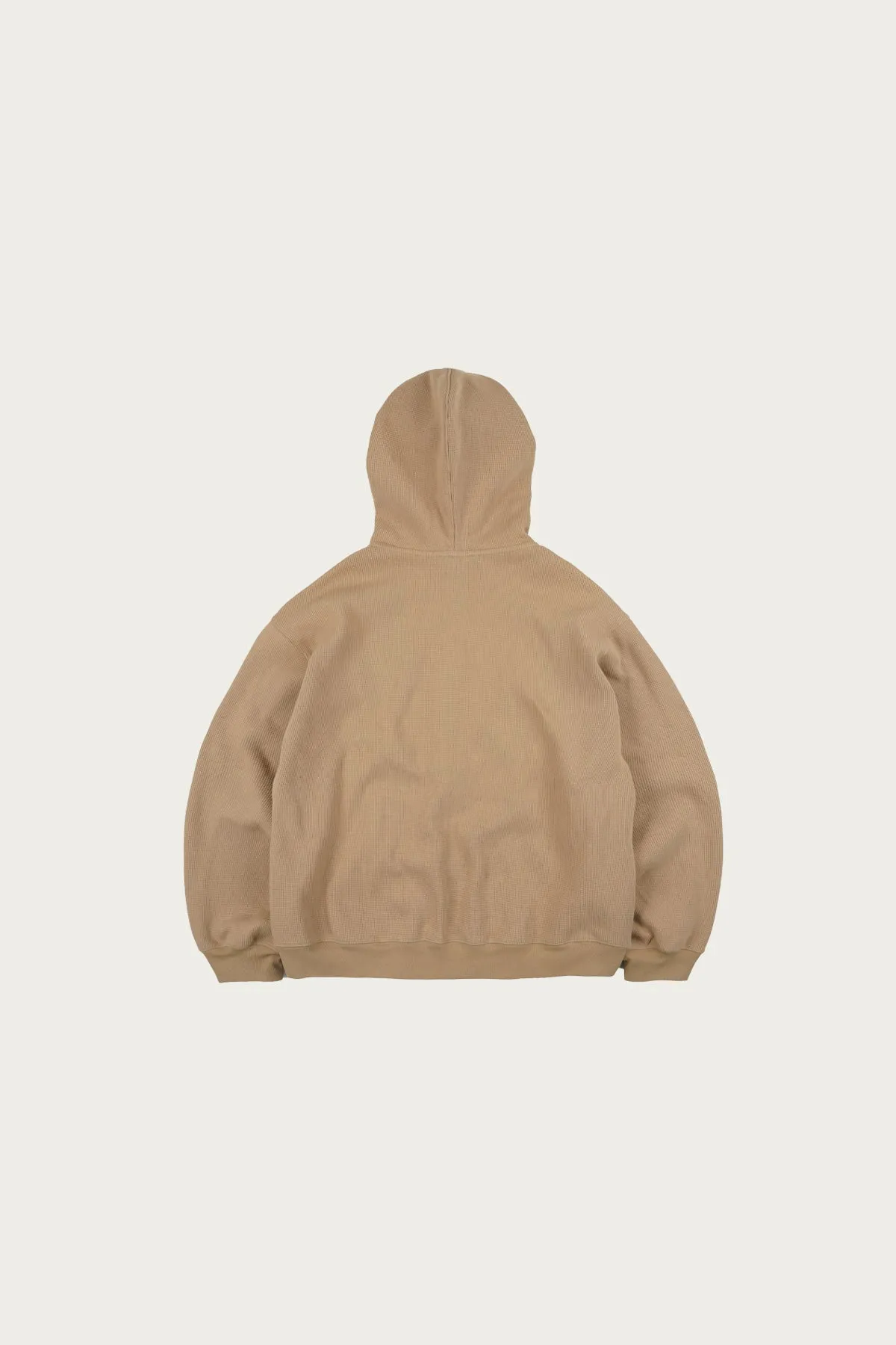 Waffle Hood Zip Up Parka - Beige sold by Canoe Club product image thumbnail 2