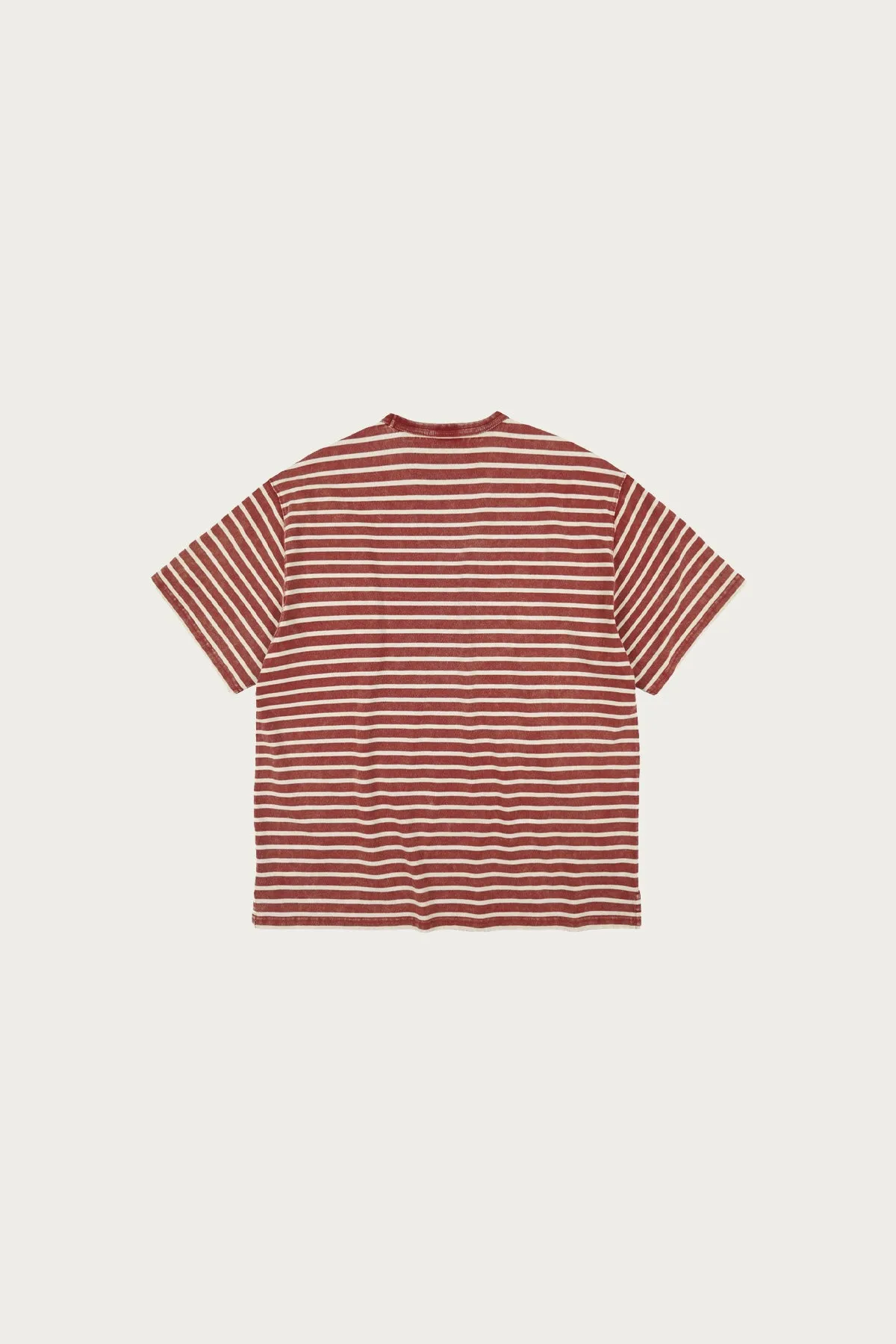 Vintage Faded Stripe Half Tee - Burgundy sold by Canoe Club product image thumbnail 2