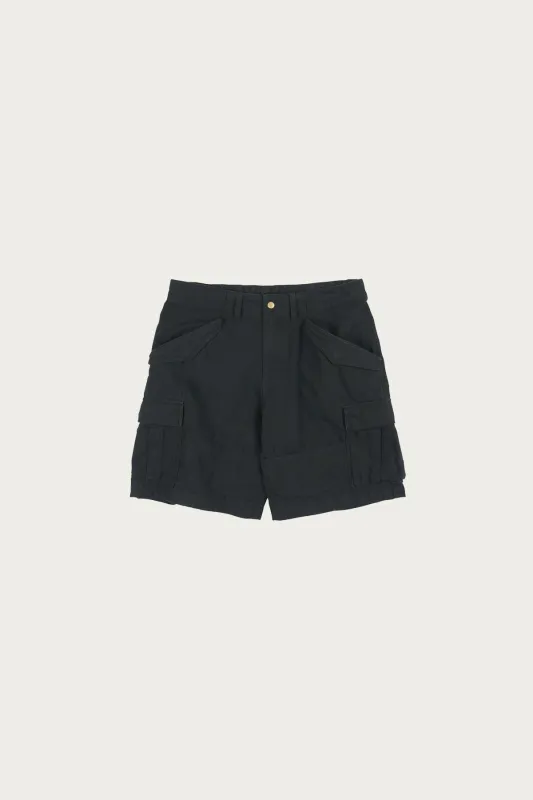 Canvas Essential Cargo Shorts - Black made by FrizmWORKS