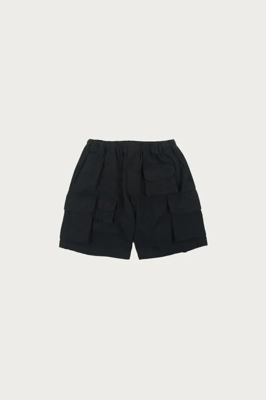 Canvas Multi Pocket Shorts - Black made by FrizmWORKS