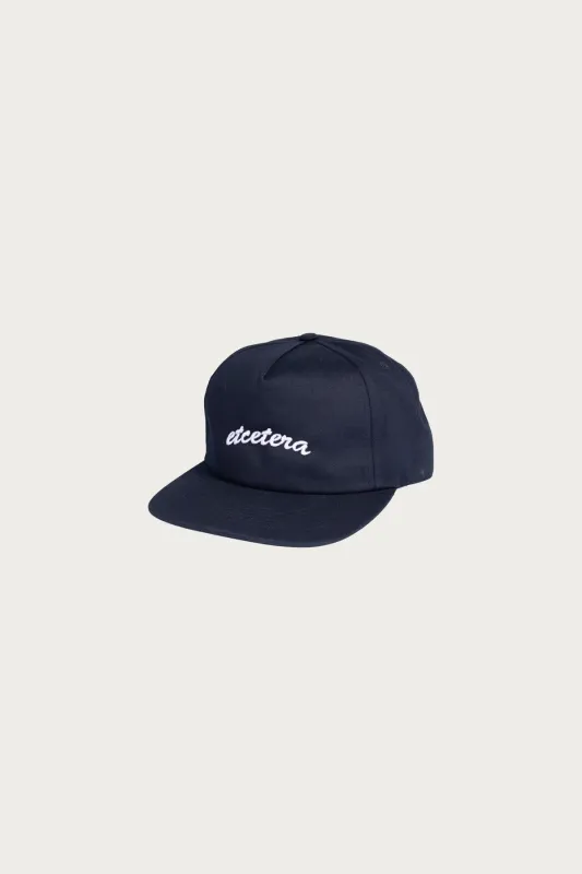 ETC. Script Five Panel Hat - Dark Navy made by Cowgirl