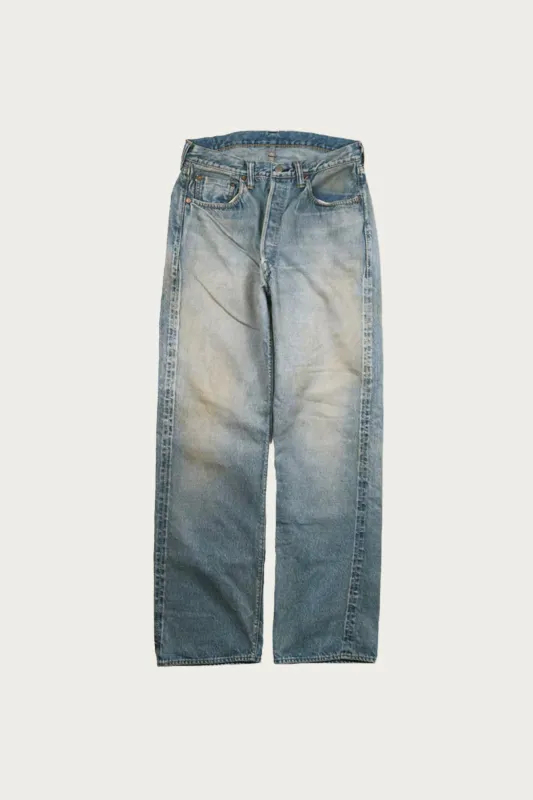 1354-0105 Santa Monica Hand Wash Denim - Indigo Blue made by Full Count