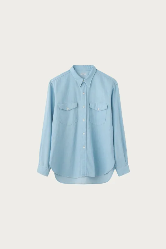 Workaday Shirt - Faded Ice Blue made by Canoe Club
