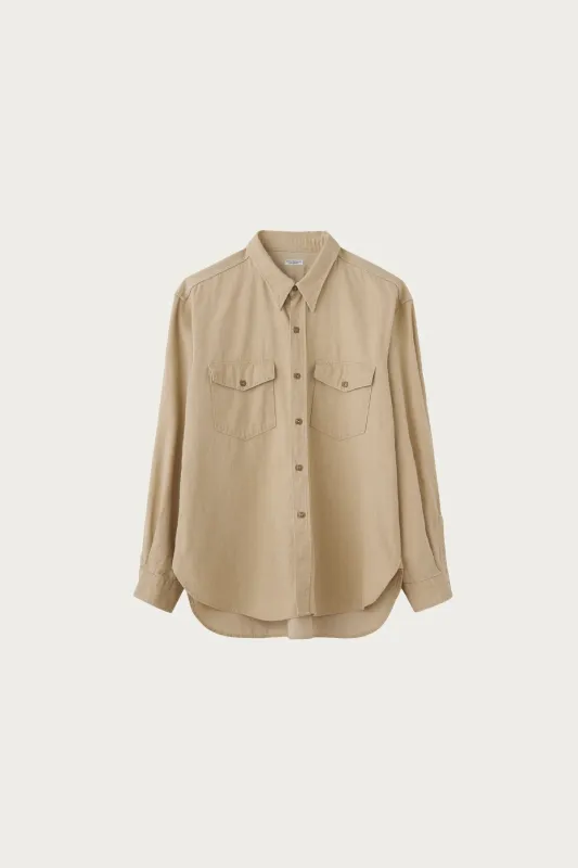 Workaday Shirt - Faded Sand Beige made by Canoe Club