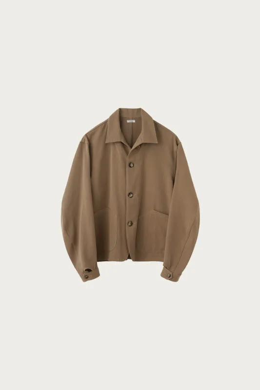 Drill Cloth Field Jacket - Stone Khaki made by Canoe Club