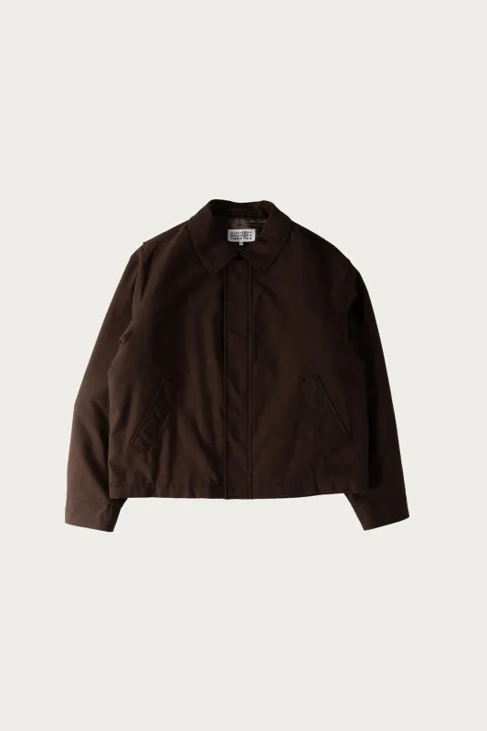 Two-Way Zip Blouson - Chocolate Brown made by Maison Margiela