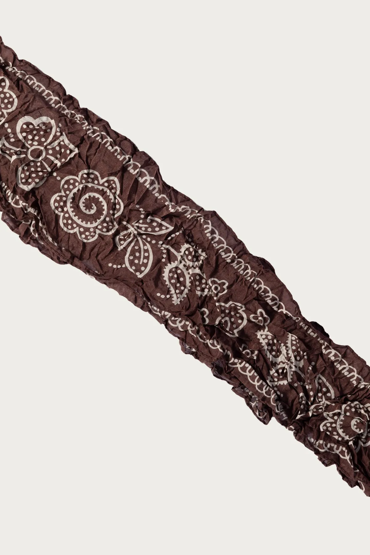WASHER Silk MOGA Scarf (ESCARGOT FLOWER) - Brown sold by Canoe Club product image thumbnail 2