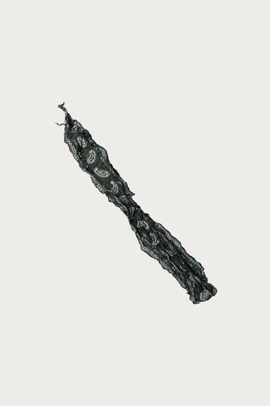 WASHER Silk MOGA Scarf (PAISLEY) - Green made by Kapital