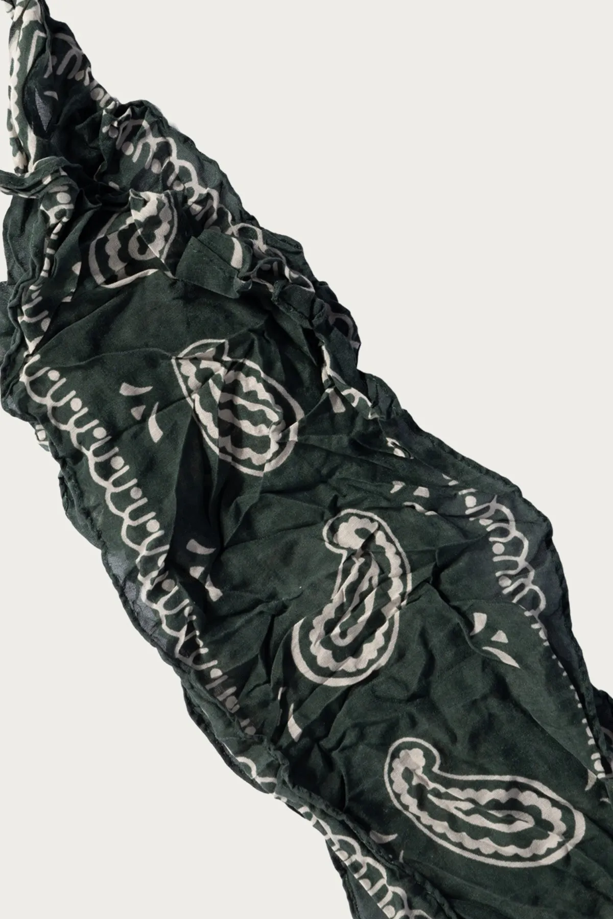 WASHER Silk MOGA Scarf (PAISLEY) - Green sold by Canoe Club product image thumbnail 2