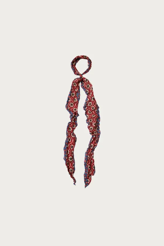 WASHER Silk MOGA Scarf (CALICO) - Red made by Kapital