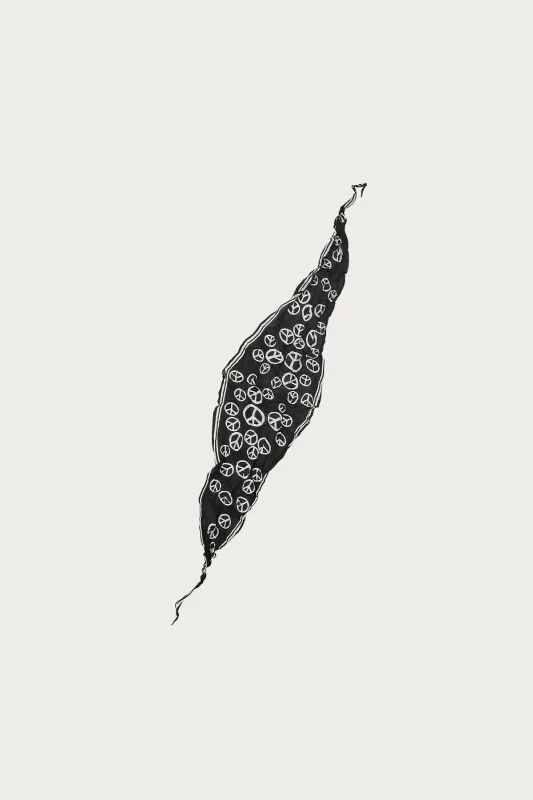 WASHER Silk Neckerchief - Black made by Kapital