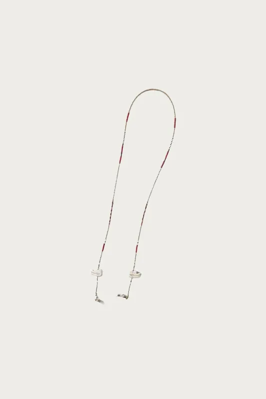 Beads Glasses Chain (WHITE BEAR) - White made by Kapital
