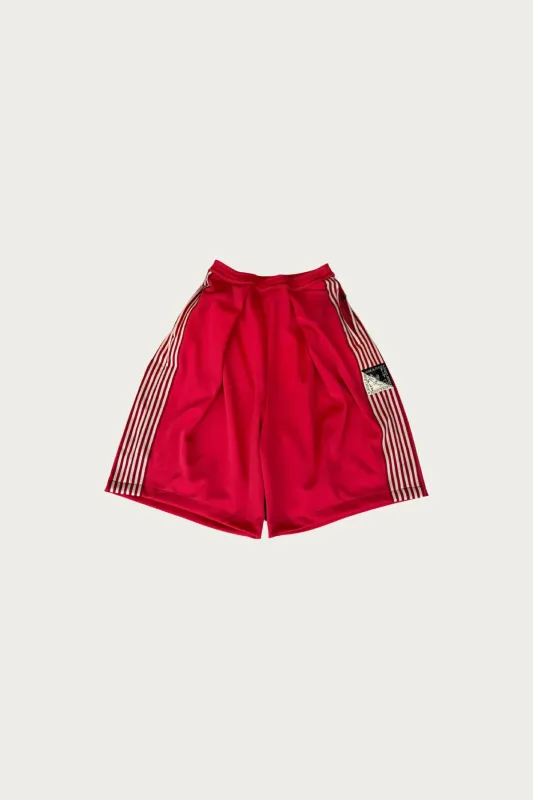 Smooth Jersey KOME-KOME Track Jorts (BannerStripe) - Red made by Kapital
