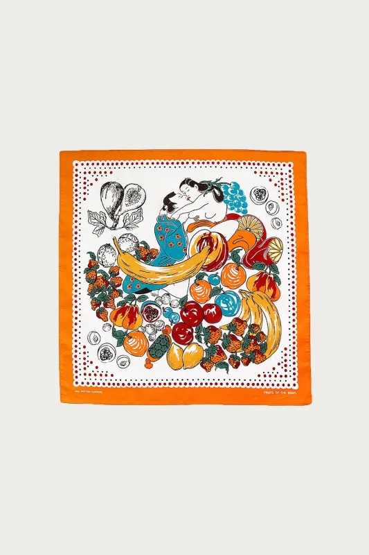 Color Bandana (Fruit SHUNGA) - Orange made by Kapital