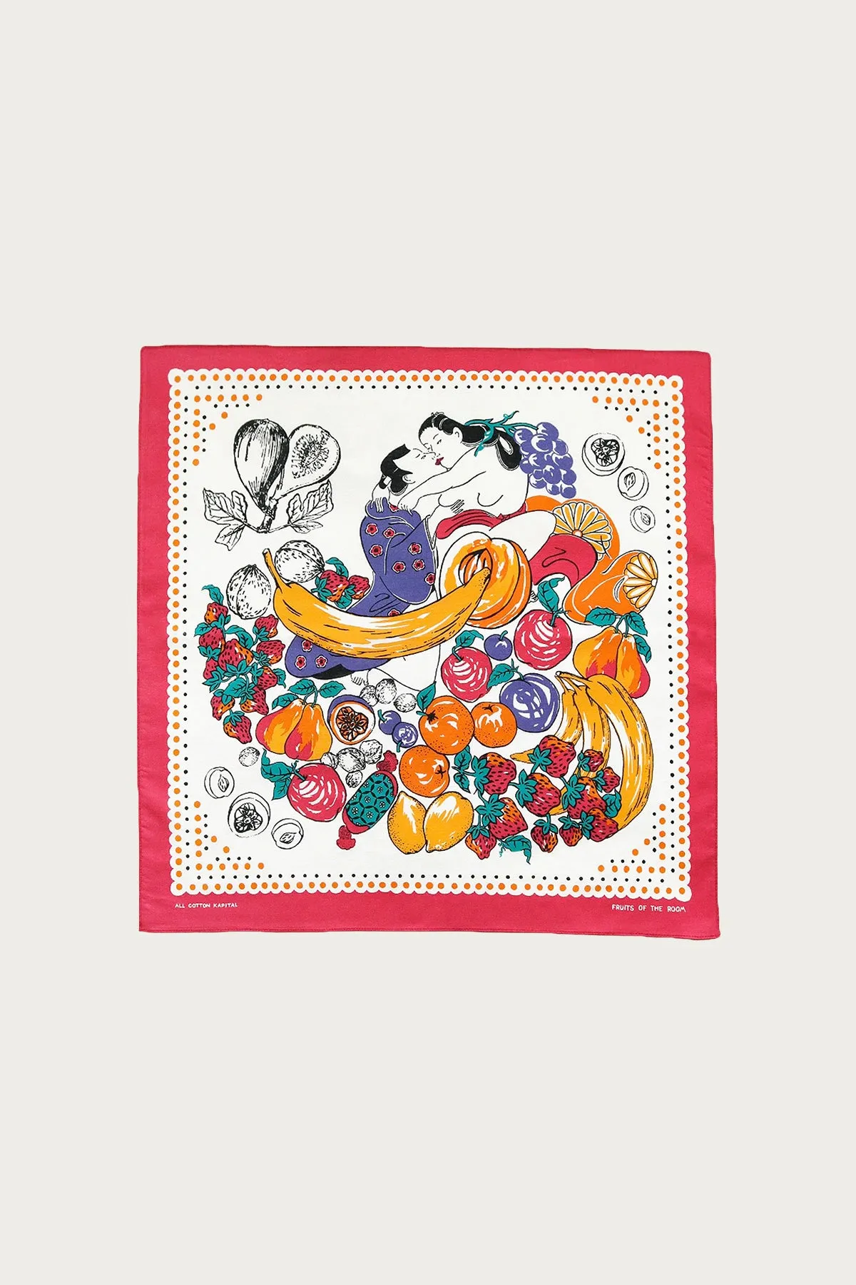 Color Bandana (Fruit SHUNGA) - Pink sold by Canoe Club