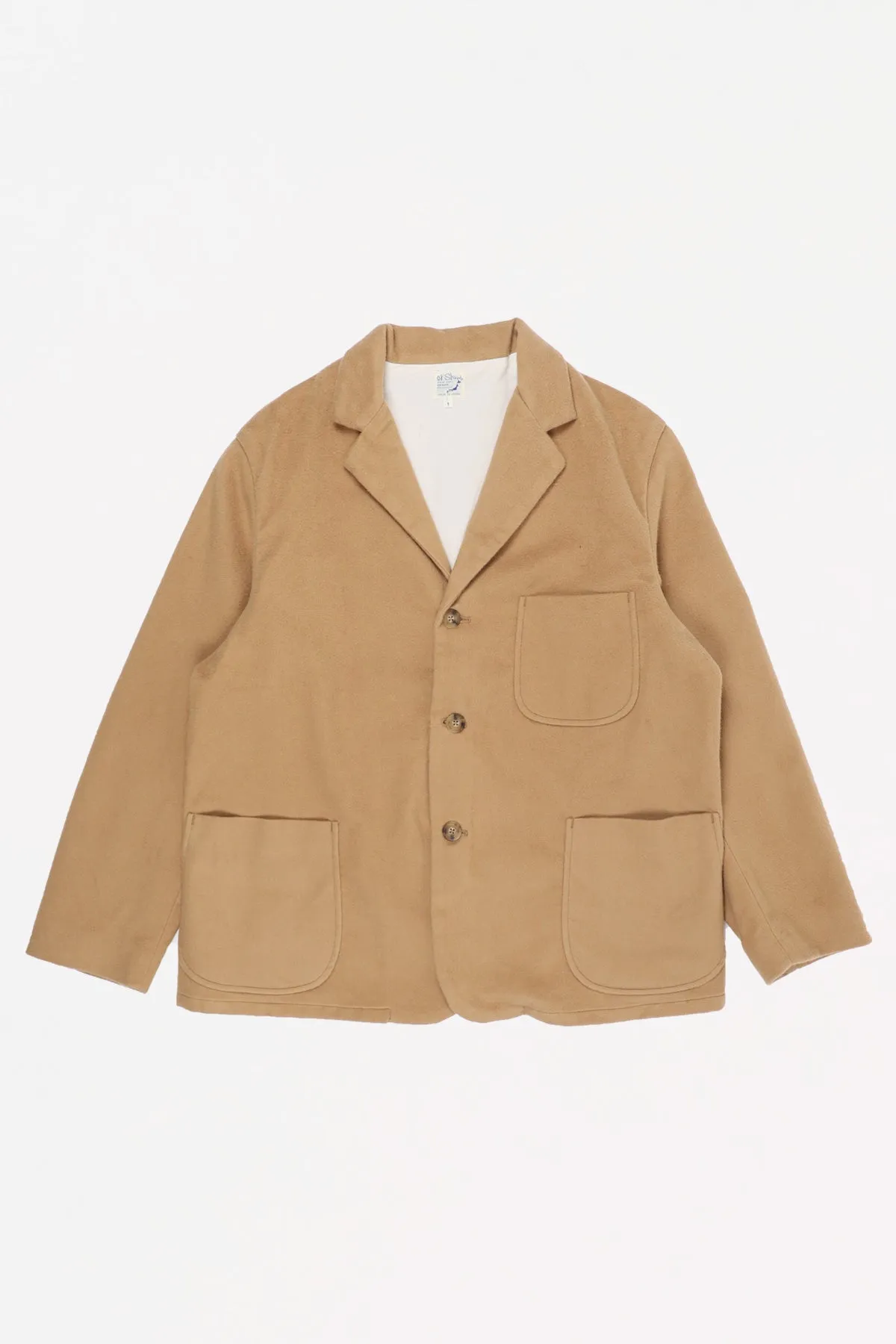 Relaxed Fit Like-Cashmere Jacket - Camel sold by Canoe Club