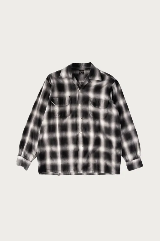 Ombre Check Shirt - Black Check made by orSlow