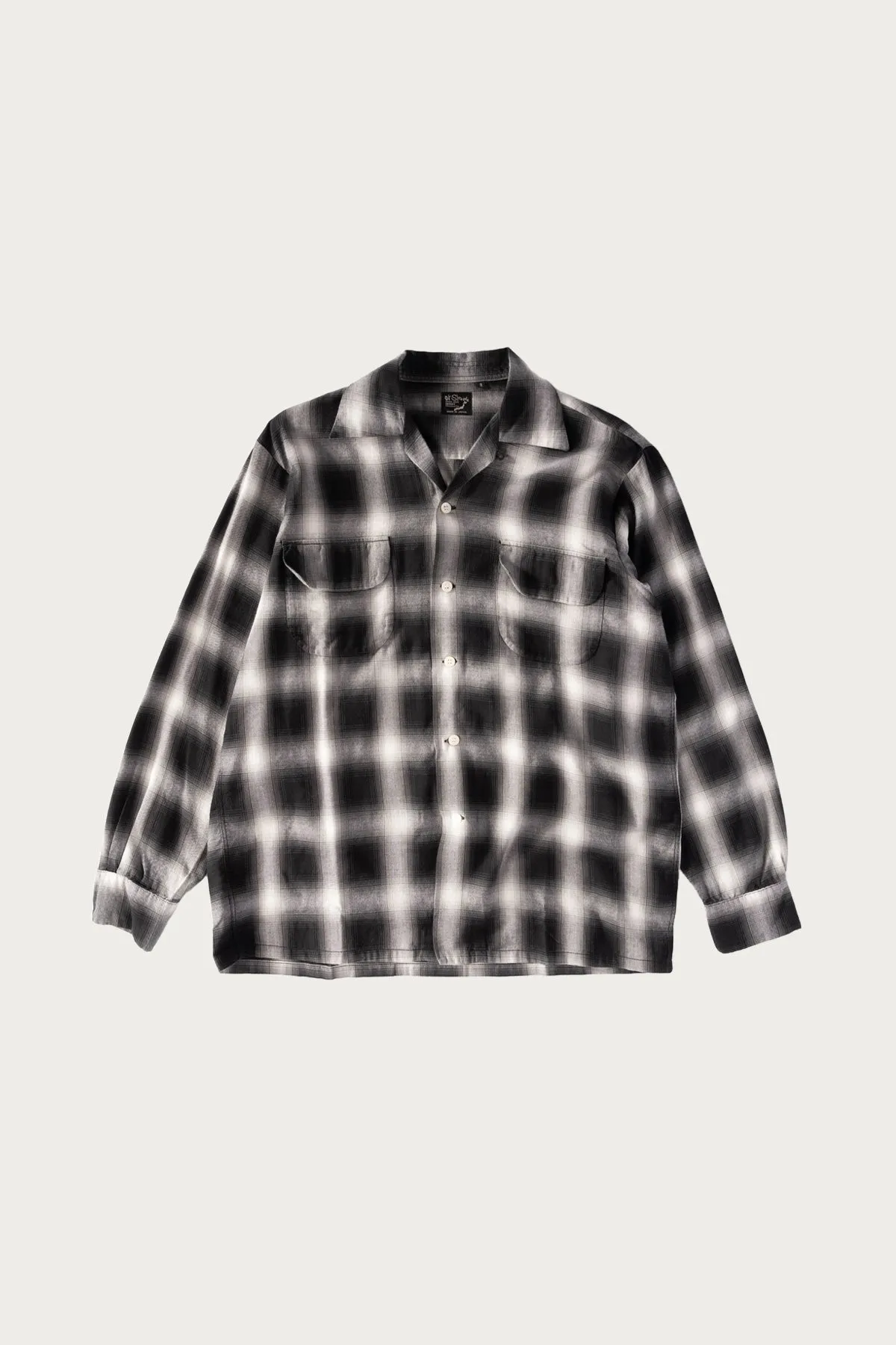 Ombre Check Shirt - Black Check sold by Canoe Club